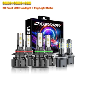 For Chevy Impala 2000-2005 LED Headlight High Low Beam + Fog Light Bulbs Combo - Picture 1 of 13