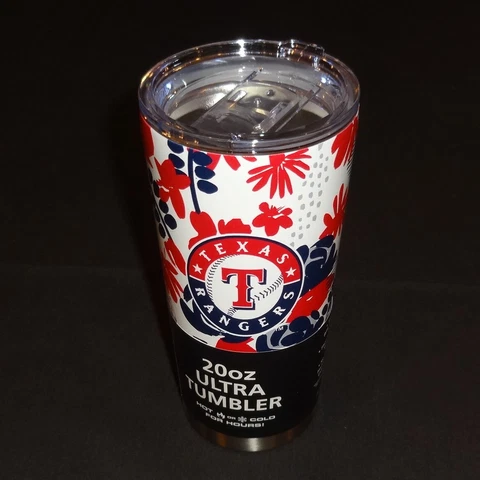 LOGO BRANDS 20 OZ ULTRA TUMBLER Hot or Cold Texas Rangers (Charity) Cover
