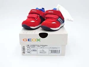 GEOX Respira B Rishon B.B. Rojo/Azul Marino TALLA 3.0 Niños NUEVO Gamuza y Malla Niños Niños - Imagen 1 de 8
