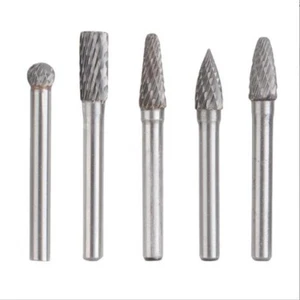 5x Rotary Burr Set Head Tungsten Carbide Burrs 1/4'' Shank Die Grinder Bit Tool - Picture 1 of 3