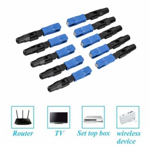 10pcs Fiber Optic Quick Fast Connector Adapter For UPC FTTH SC Single Multi Mode - Picture 1 of 7