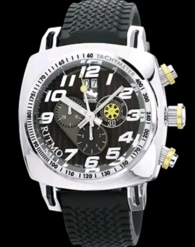 RITMO MVNDO Indy 汽车黄色 221 07 不锈钢瑞士机芯手表 — 第 1/1 张图片