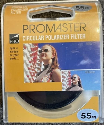 Pro Master 55mm Circular Polarizer Camera Filter  Quality Reflection Elimination - Image 1 of 3