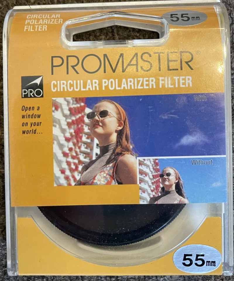 Pro Master 55mm Circular Polarizer Camera Filter  Quality Reflection Elimination - Image 1 of 3