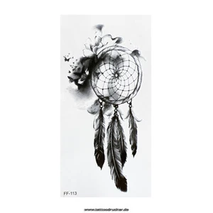 2 x Traumfänger Tattoo - Feder, Schmetterling, Blume - (2) - Picture 1 of 1