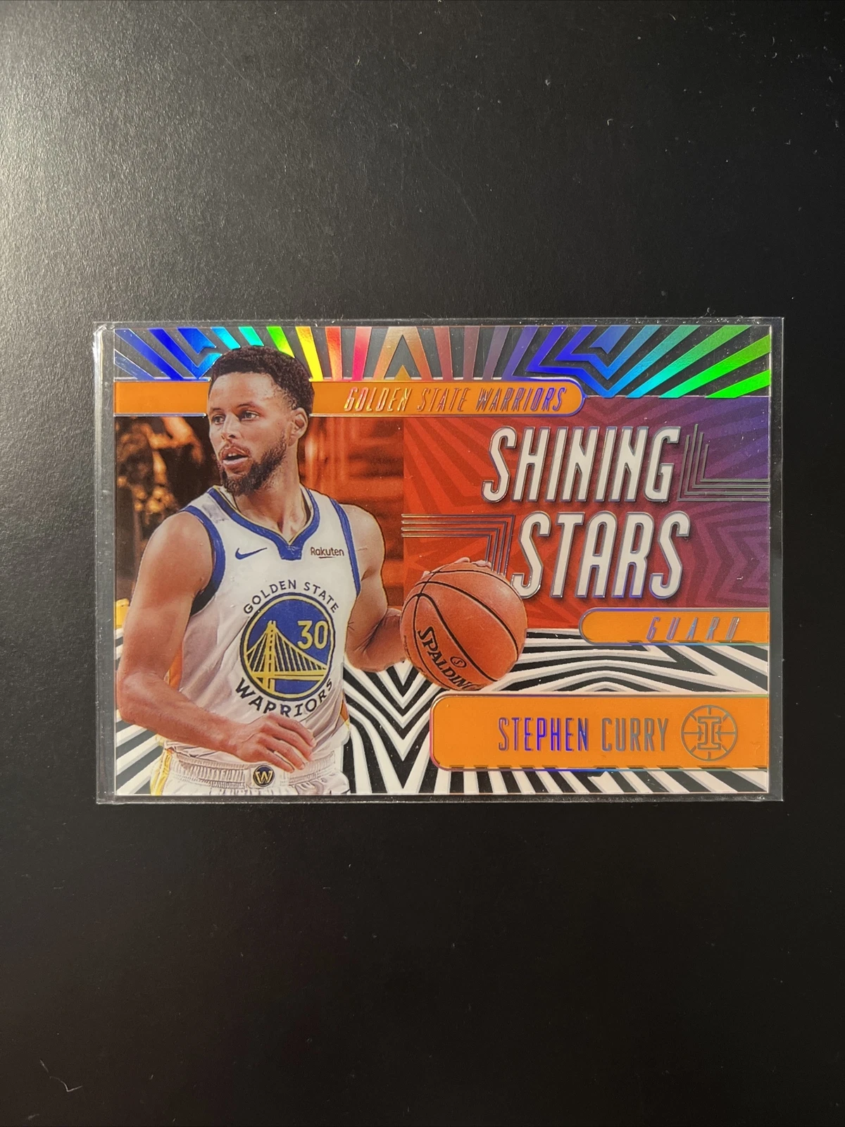 Stephen Curry Shining Stars Orange Panini Illusions No. 7 2019-20 Warriors