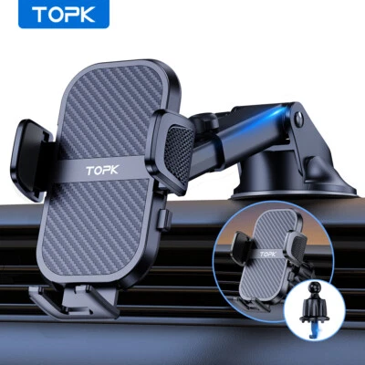 Car Phone Mount 3 in 1 Phone Holder for Car Dashboard/Windscreen/Air Vent - Image 1 of 4