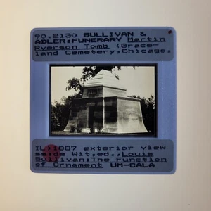Martin Ryerson Grab Graceland Friedhof Chicago Sullivan 35 mm Glasdias Posten 2 - Bild 1 von 4