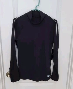 New Balance Women's Small Pullover Long Sleeve Shirt High Neck Top Black NWT - Picture 1 of 21