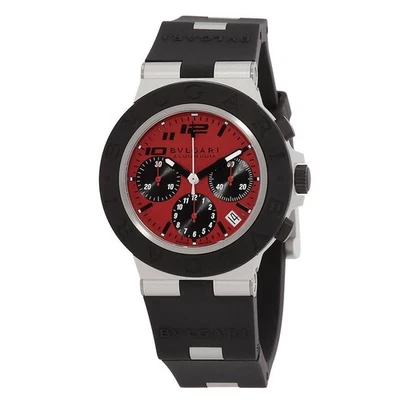 Reloj para hombre Bvlgari aluminio cronógrafo automático esfera roja 103701 Foto 1 de 3