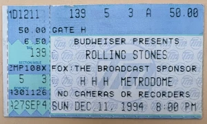 ROLLING STONES 1994 Concert Ticket Stub HHH METRODOME - Picture 1 of 1