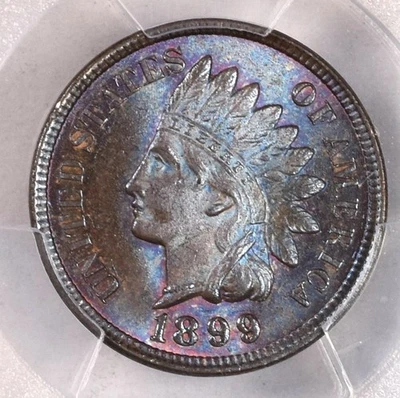 1899 Indian Head Cent - PCGS MS64 BN - Amazing Color!! - Image 1 of 3