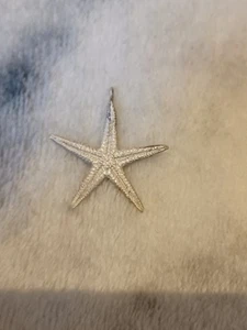 Massiver Sterling Silber (925) natürlicher echter Stil Seestern Anhänger - Bild 1 von 3