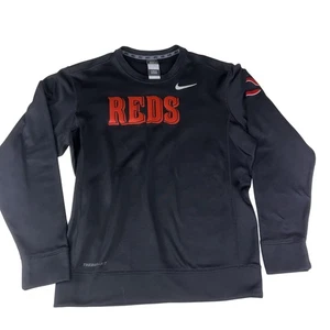 Maglione Cincinnati Reds uomo piccolo nero MLB baseball Nike Therma Fit pullover - Foto 1 di 8