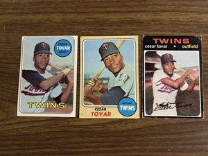 1968, 69, 71, Topps Trading Cards Of Cesar Tovar Of Minnesota Twins - Picture 1 of 2