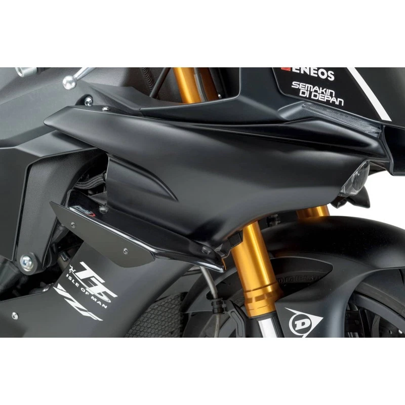 SPOILER DOWNFORCE SPORT PUIG POUR YAMAHA YZF-R1/R1M 1000 2017 > 2019 NOIR 9766N - Photo 1/1