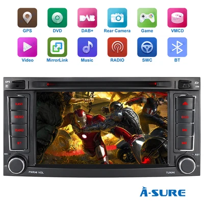 Autoradio GPS Navi RDS DVD Player Bluetooth SWC für VW T5 Multivan Transporter - Bild 1 von 4