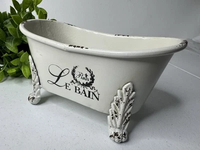 Mini soporte de jabón para baño con patas de bañera Le Bain Paris decoración francesa 8" X 5" Foto 1 de 4