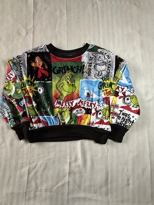 Sudadera de terciopelo The Grinch by Justice Girls nueva con etiquetas S7/8 vacaciones de Navidad Foto 1 de 4