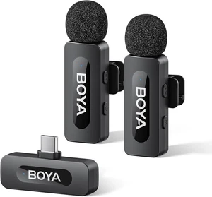 BOYA BY-V20 Microphone Wireless iPhone 15/16 Android USB-C Lavalier 9h Use USBox - Picture 1 of 6