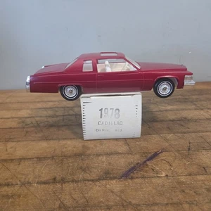 Jo-han 1:25 1978 Cadillac Coupe De Ville Promo Carmine Red Very Nice! - Picture 1 of 16