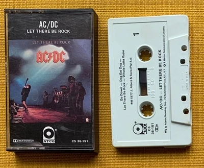 AC/DC *Let There Be Rock* 1977 Cassette Tape - Image 1 of 3