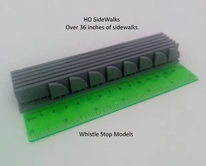 36" of HO Scale Sidewalk with Highest Details - Picture 1 of 6