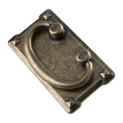 2pcs Vintage Bronze Drawer Ring Pull Handles Bronze Drop Ring Pull Handles - Image 1 of 4