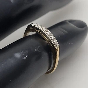 ART DECO 14KT GOLD DIAMOND WEDDING "RAYS OF LOVE" RING Size 6 - Picture 1 of 8