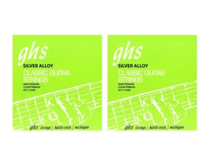 2-Pack GHS 2150W Silver Alloy High Tension Clear Treble Classical Guitar Strings - Picture 1 of 4