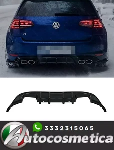 DIFFUSORE ESTRATTORE POSTERIORE SOTTO PARAURTI TERMINALI LOOK R PER VW GOLF 7.5' - Foto 1 di 10