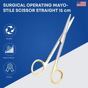Surgical Operating Mayo-Stille Scissor Straight 15cm T/C Surgical Instruments - Picture 1 of 2