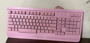 VicTsing Gaming Keyboard Pink PC149A FAST SHIPPING - Picture 1 of 5