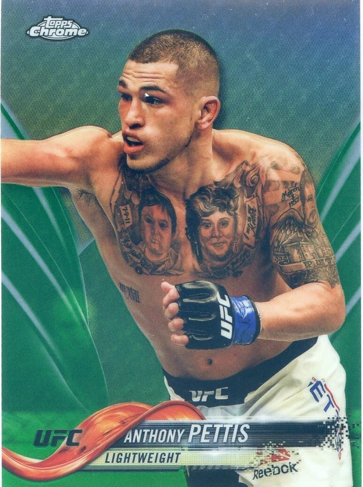 2018 Topps Chrome UFC ANTHONY PETTIS #72 GREEN REFRACTOR #85/99 - Image 1 of 1