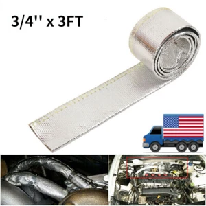 Metallic Heat Shield Sleeve Insulated Wire Hose Cover Wrap Loom Tube 3/4" 3 Ft - Picture 1 of 8
