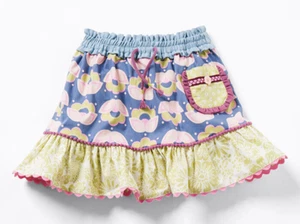 NWT Matilda Jane Enchanted Garden Modern Mix Multi-Pattern Skirt Size 14 - Picture 1 of 15