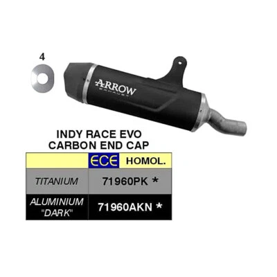 Marmitta ARROW slip-on indy race evo titanio per Benelli TRK 702 X 700 ABS 2023- Foto 1 de 2