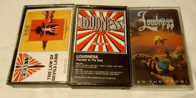 LOUDNESS CASSETTE LOT-Thunder in the east-on the prowl- the laws of devils Land - Image 1 of 4