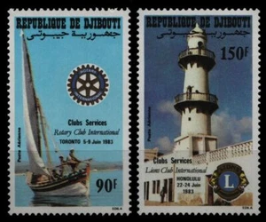 Djibuti 1983 - Mi-N.o 372-373 ** - Estampillada sin montar o nunca montada - Rotary & Lions Club - Imagen 1 de 1