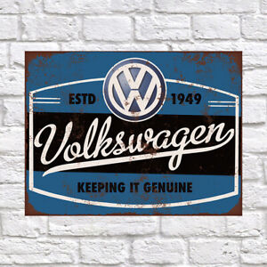VW Volkswagen, Retro metal Tin Aluminium Vintage Sign Garage Man Cave Shed Gift