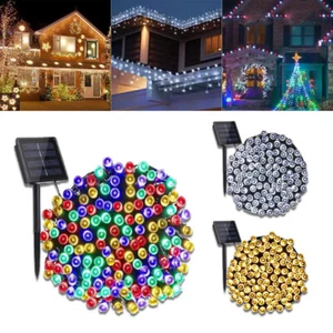 100/200 LED Solar Power Fairy Garden Lights String Outdoor Xmas Tree Lamp - Picture 1 of 22