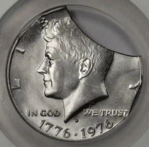 1976 NGC MS64 Triple 22% Clips Bicentennial Half Dollar Mint Error 8.8 Grams - Picture 1 of 4