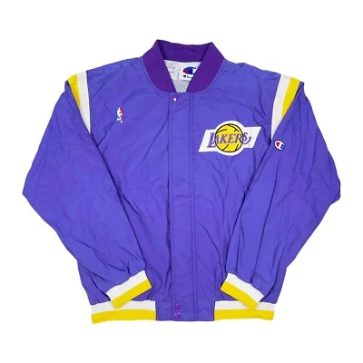 VTG LOS ANGELES LAKERS PURPLE AUTHENTIC CHAMPION WARM UP JACKET MENS MEDIUM - Image 1 of 4