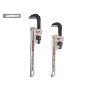 Milwaukee Aluminum Pipe Wrench Set 10" + 14" Straight Pipe Wrench (2-Pieces) - Picture 1 of 3