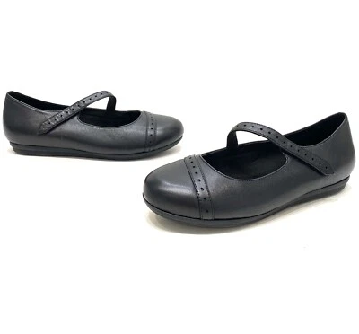 Abeo Fern 24/7 Womens Black Leather Mary Jane Strap Flats Size 6 GREAT!! - Image 1 of 4