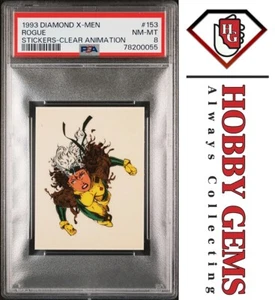 ROGUE PSA 8 1993 Diamond Marvel X-Men Clear Animation Sticker #153 - Picture 1 of 2