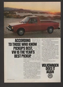 1981 Volkswagon Does It Again Best Pickups Diesel Trucks  Vintage Print Ad P81 - Picture 1 of 1