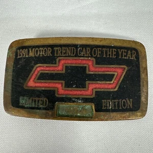 Chevy Trucks Chevrolet Logo Vintage 1991 Motor Trend Belt Buckle LIMITED ED! 3/2 - Picture 1 of 7