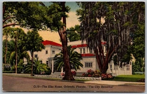Orlando Florida 1940er Postkarte The Elks Home - Bild 1 von 2