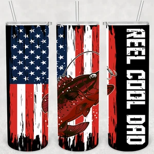 FISHING TUMBLER 36- Includes One 20oz Metal Insulated Tumbler, Lid & Straw - Picture 1 of 3